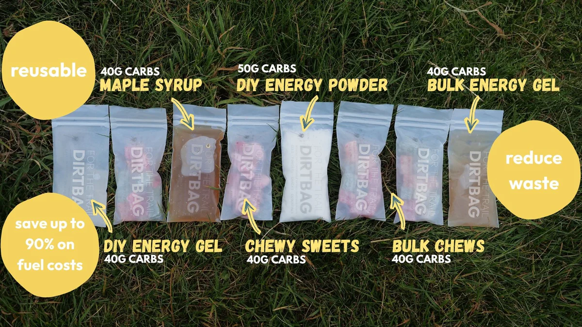 examples of Dirtbags reusable gel containers
